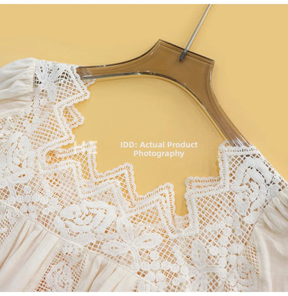 HEIDD Gentle Wave Collar Embroidered Heavy Work Loose Shirt Women's Spring 2026 Breathable Long Sleeve Cotton Gentle Style