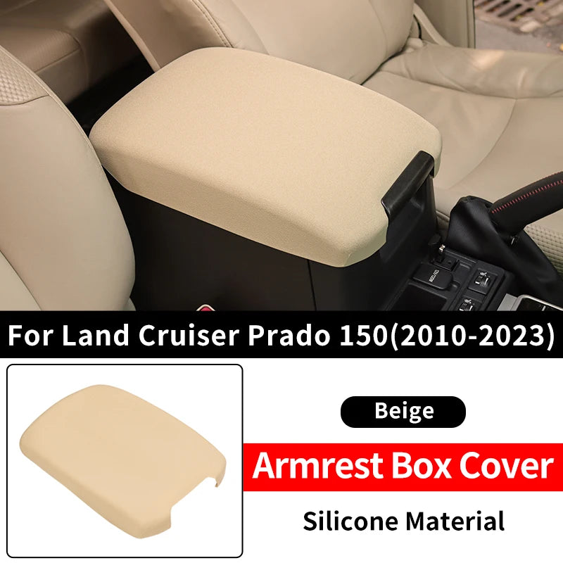 Central Console Silicone Protective Cover For Toyota Prado 150 LC150 2010-2023 Interior car Accessories Decoration Black 1pcs