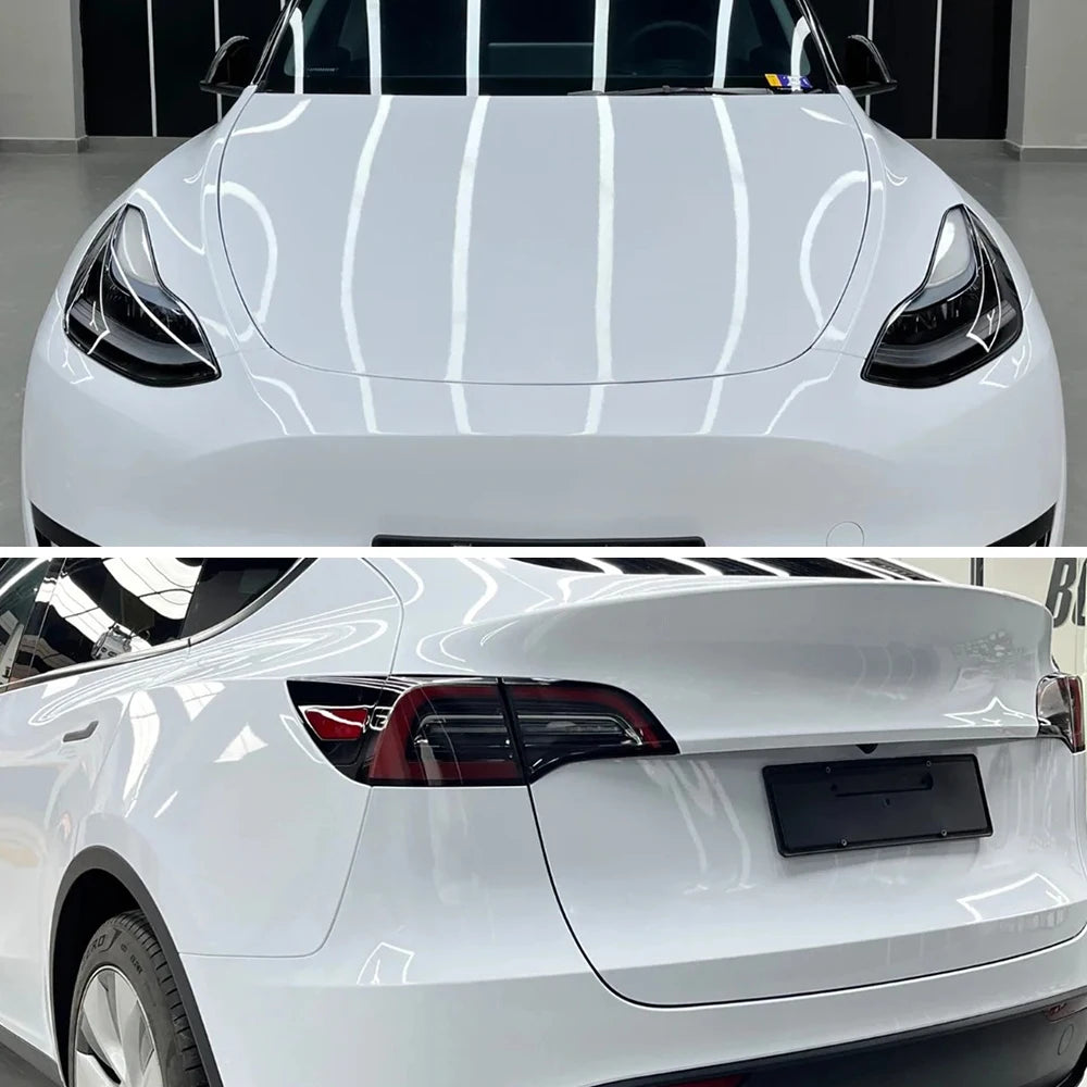 White Glossy Vinyl Car Wrap Film  Matte Waterproof Vinyl Wrap Console Laptop Skin Air Free Motorcycle Stickers Auto Accessories