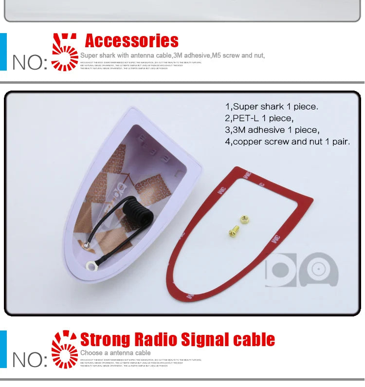 Universal Super Shark Fin Antenna Special Car Radio Aerials Piano Paint Stronger Signal For Ford Kuga Flex Territory Ecosport
