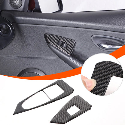 For BMW 6 Series E63 E64 2004-2010 Soft Carbon Fiber Gear Shift Air Outlet Window Lift Panel Dec Car Interior Accessory Sticker