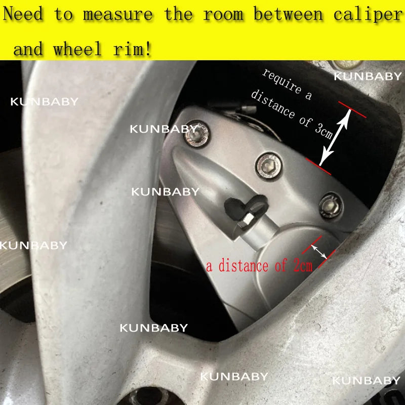 KUNBABY Universal 4 Or 2Pcs Aluminum Metal Brake Caliper Cover Without Logo Styling Fixing By Screws Car Accessiries