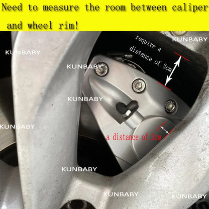 KUNBABY Universal 4 Or 2Pcs Aluminum Metal Brake Caliper Cover Without Logo Styling Fixing By Screws Car Accessiries