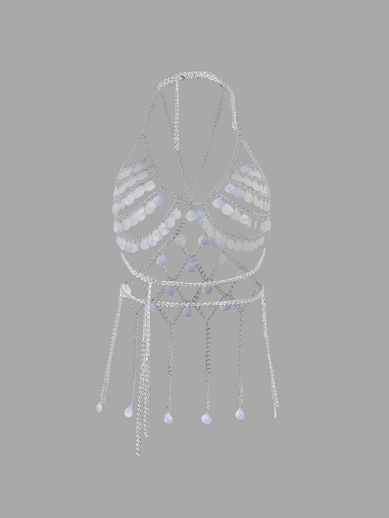 Summer Colorful Shells Chest Bra Chain Sweet Body Outfit Accessories 2025 Handmade Tank Top Sexy Lingerie Jewelry For Women