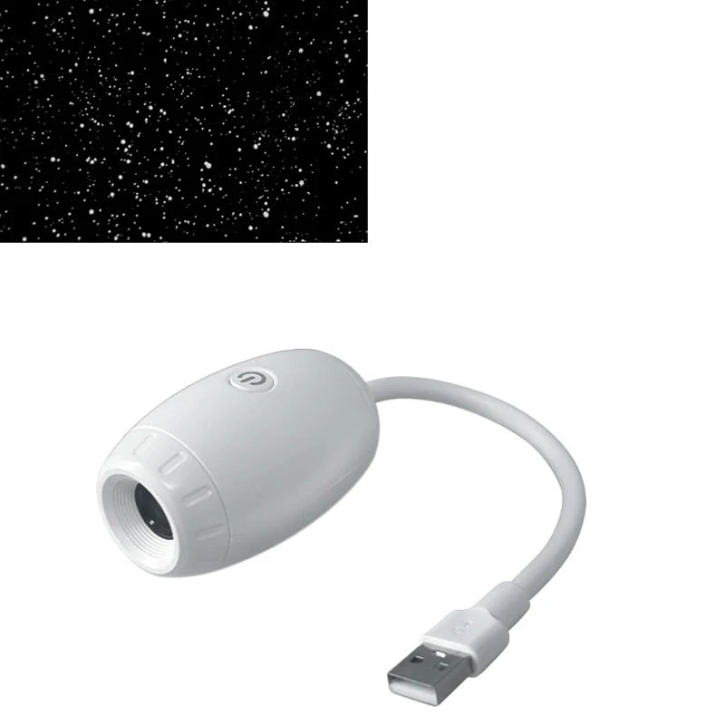 Car Interior Light Roof Star Light USB LED Starry Atmosphere Projector Decoration Night Party Decor Romantic Saturn Galaxy Light