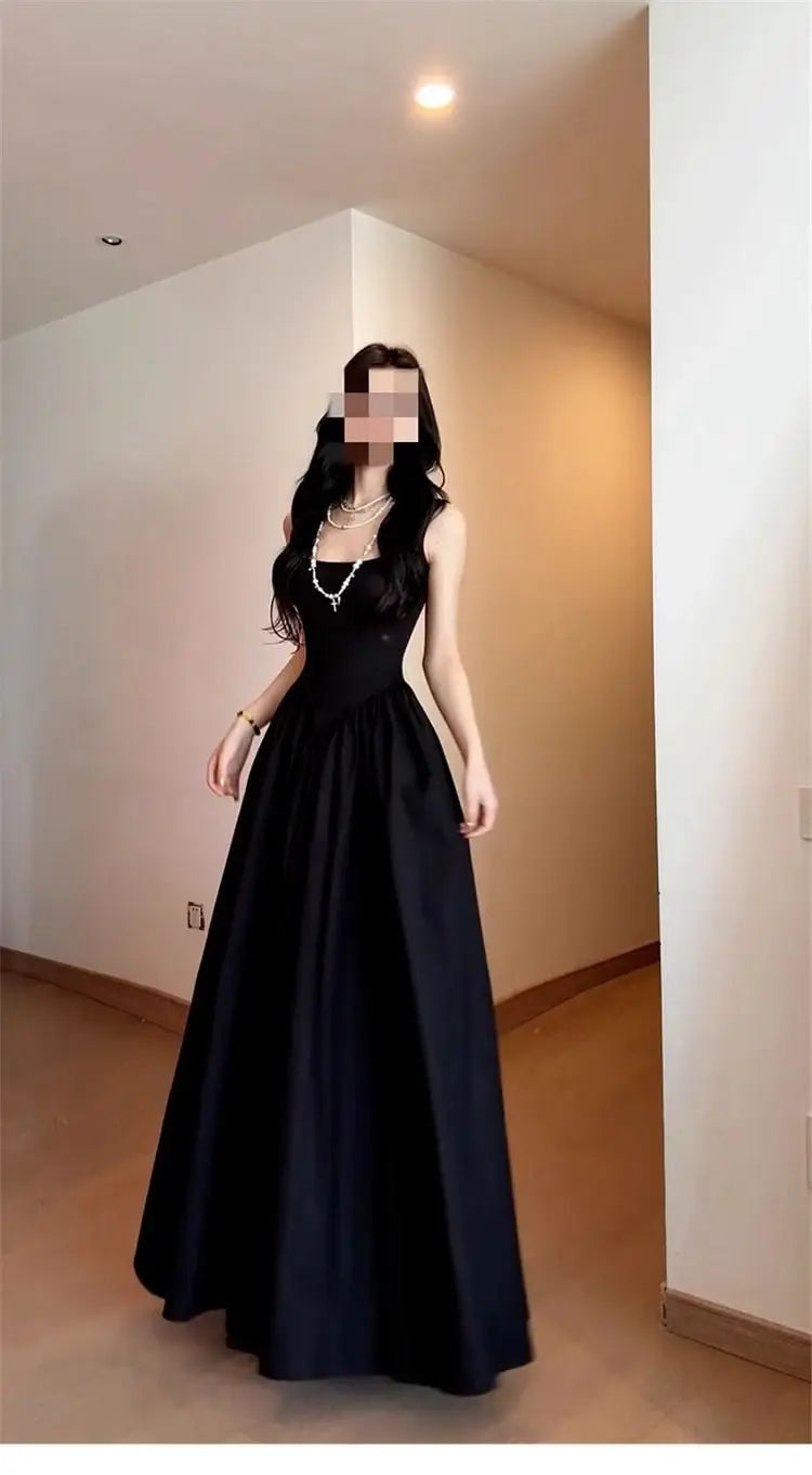 Ele Off-oulder Long Dr Women's Summer New Sle High Waist Design Conceals Flattering Body ape Svel Gown