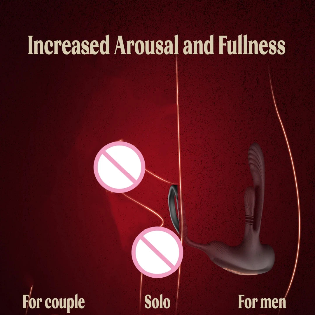 Anal Vibrator Prostate Massager with Cock Ring Buttplug Stimulator with 10 Kneading & 10 Vibrating Modes Sex Toys for Men Gay