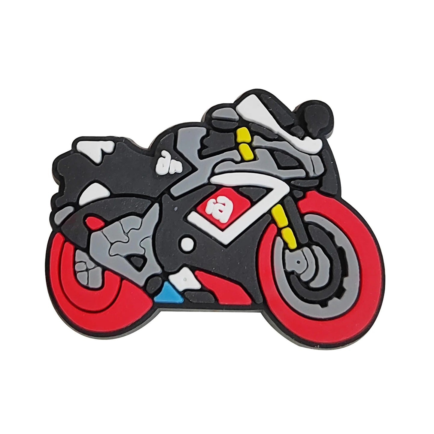 1-12PCS Cartoon Motorcycle Helmet PVC Shoe Charms Design Man Pins Accessories Funny Garden Shoes Buckle Decoration Unisex Gift
