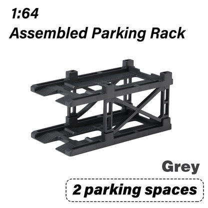 KicarMod 1/64 Diecast Model Car Manual Assembly of 3D Parking Building Multi-Layer Structure with Free Combination Display Car
