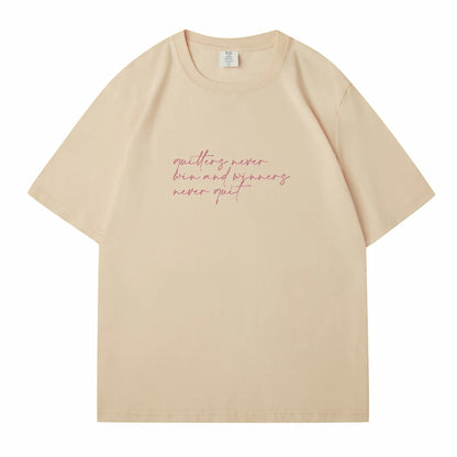 WAVLATII Women New Letter Printed T shirts Female White Casual Cotton Tees Lady Purple Summer Short Sleeve Tops for Young WT2342