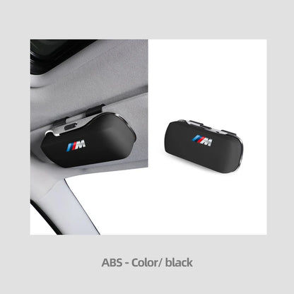 Multifunction Car Glasses Box Portable Car Sunglasses Holder Car Driving Glasses Holder Eyeglass Case Sun Visor For Model Y BMW