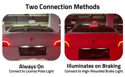 LED Trunk Emblem Ambient Light for Tesla Model 3/Y/X/S, Two Modes for Ambient Light or Brake Light