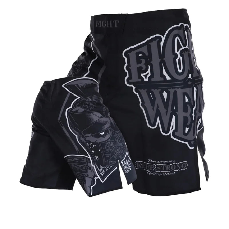 Fighter Jujitsu Sports 5-point Length Shorts Gym Jujitsu Taekwondo Thai Boxing Shorts Fighter Dress MMA Boxing Pants Size XXS-XL