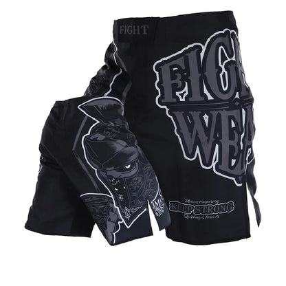 Fighter Jujitsu Sports 5-point Length Shorts Gym Jujitsu Taekwondo Thai Boxing Shorts Fighter Dress MMA Boxing Pants Size XXS-XL