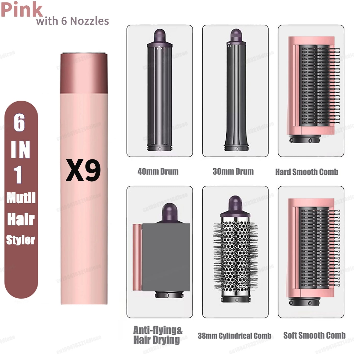 SenCiciMen Auto Curling Multi Hair Styler Curling Iron Hair Hot Air Brush Curling Barrel Hair Dryer Salon Professional Curl Hair