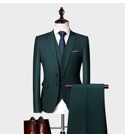 Top Rated Suits for Men | Luxury Slim Fit 3-Piece Suit, Hot Selling Wedding Wear
