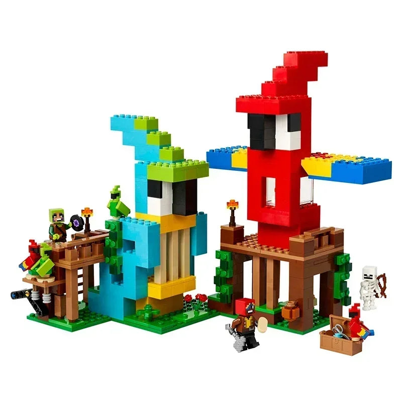 Creator Animal Parrot Frog fox Pig House Building Brick Brick Toy Birthday Gift