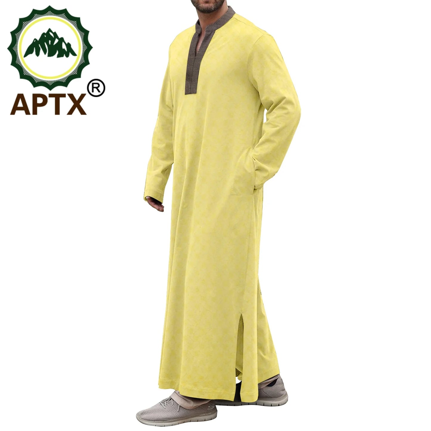 Muslim Mens Robe Africaine Jubba Thobe Muslim Robe Long Sleeve Coat Saudi Arab Kaftan Middle East Islamic Clothing 2416102