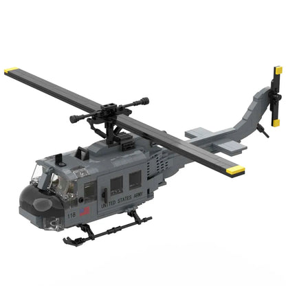 US Army UH-1D OH-58A/D Helicopter Building Blocks Vietnam War Aircraft Bricks Model Toys For Collection