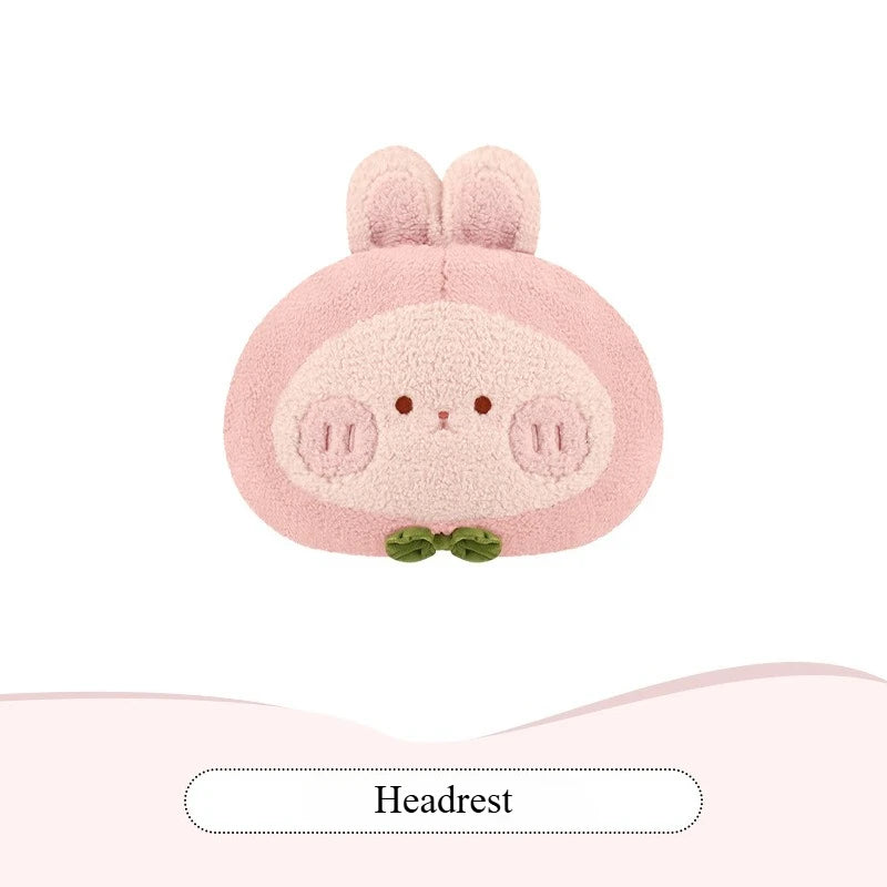 Bear Plush Seat Cushion Cover Universal Skin-Friendly Cute Soft Car Pillow Case Autumn Winter Decorative Seat Accessories
