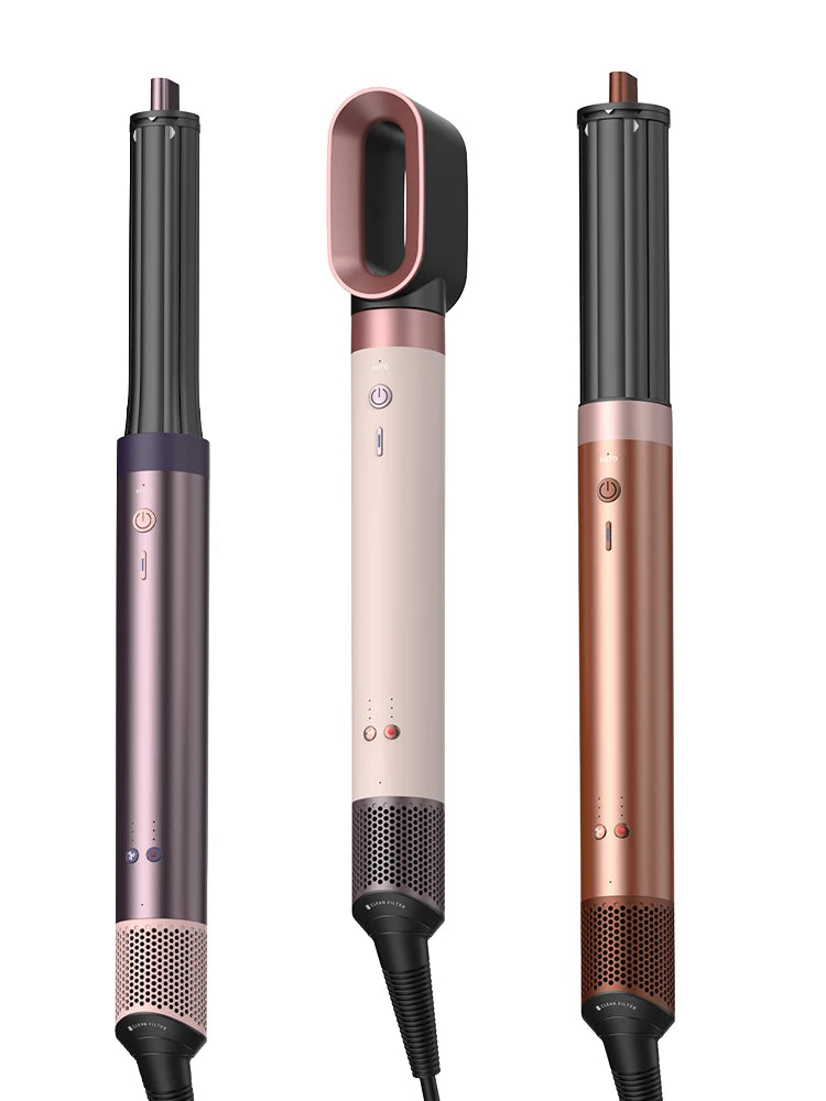 5 in 1  Detachable Airflow Hair Dryer Brush Comb Curler Straightening Brush Heat Control Styler for Smooth Hair anion