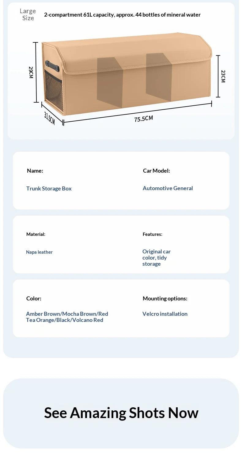 Suitable for Omoda s5 fx 9 EV PHEV C5 E5 C9 7 8plus car trunk storage box folding storage box large capacity storage box