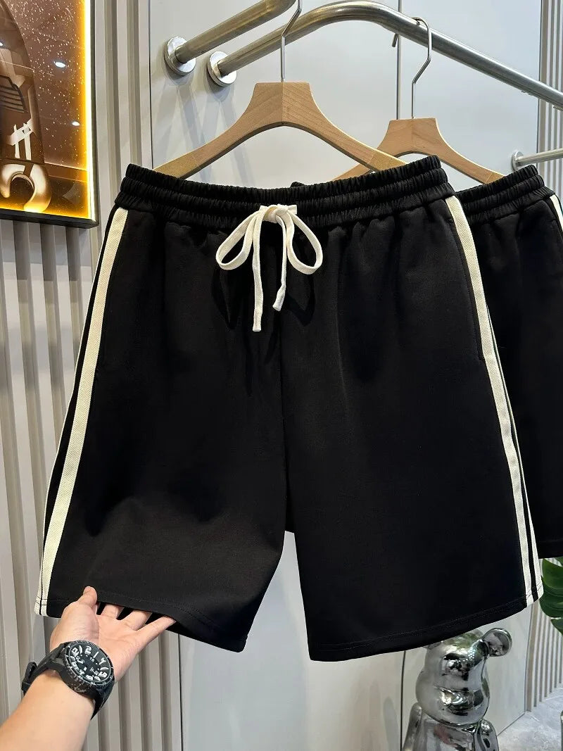 Casual Sporty Men's Short Pants Breathable Cool Feeling Polyester Fiber Straight Leg Length Summer Shorts American Style Swea...
