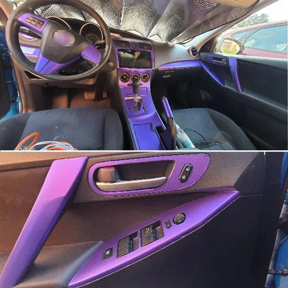 For Mazda 3 2010-2015 Interior Central Control Panel Door Handle Carbon Fiber Stickers Decals Car styling Accessorie