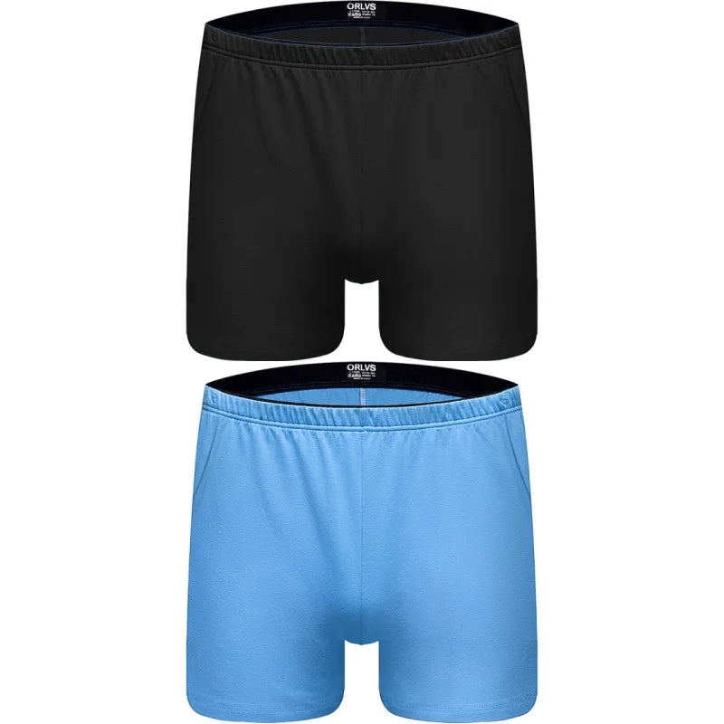 1/2/4 PCS ORLVS Boxer Men Underwear Cotton Pouch Boxershorts Sleep Men Underpants Panties For Swim Or Boxers Shorts With Pocket