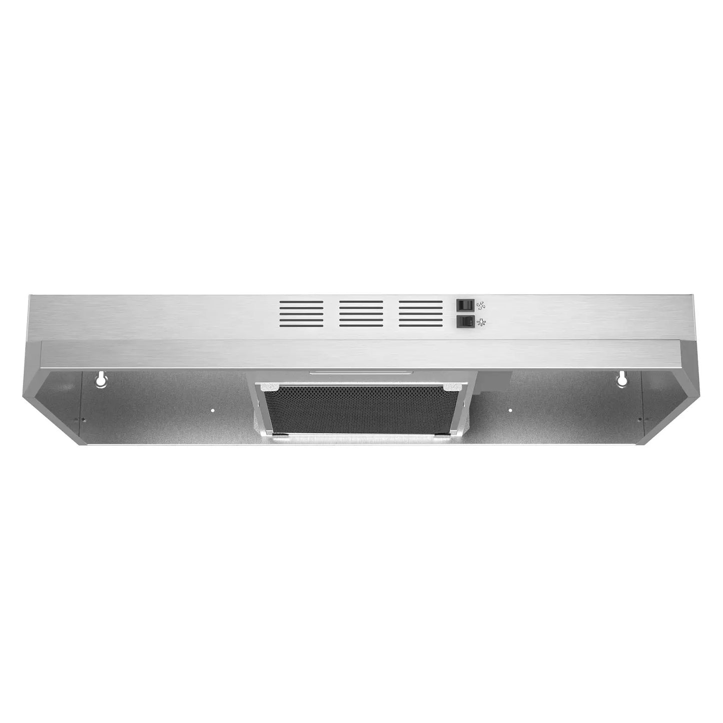 24/30/36" Under Cabinet Range Hood 280CFM Convertible Ducted/Ductless, 2-Speed & LED Light,Stainless Steel,Removable Filter