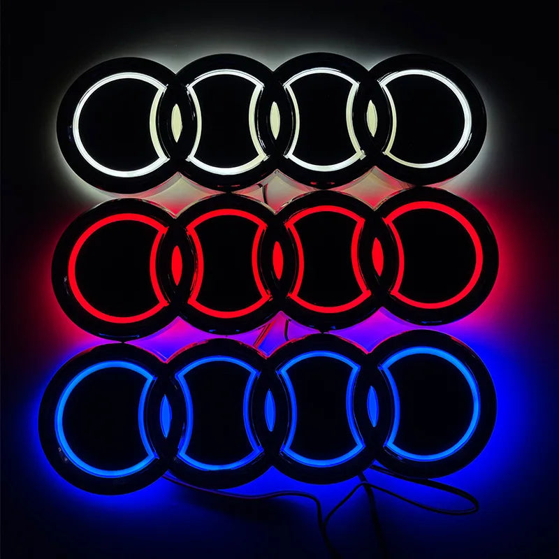 18X5.8CM LED Badge Light Exterior for Audi Q2 Q8 A1 A2 Q3 A3 A4 A5 A6 A7 A8 Q5 Q7 TT Car Rear Trunk Emblem Sticker Accessories