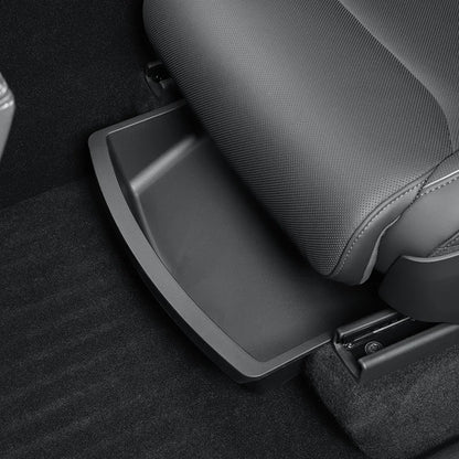 Under Seat Storage Box For Tesla Model YL 2025-2026 TPE Drawer Front Under Seat Organizer Trash Can Car Interior Accessories ﻿