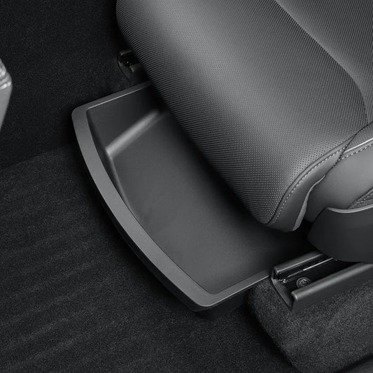 Under Seat Storage Box For Tesla Model YL 2025-2026 TPE Drawer Front Under Seat Organizer Trash Can Car Interior Accessories ﻿