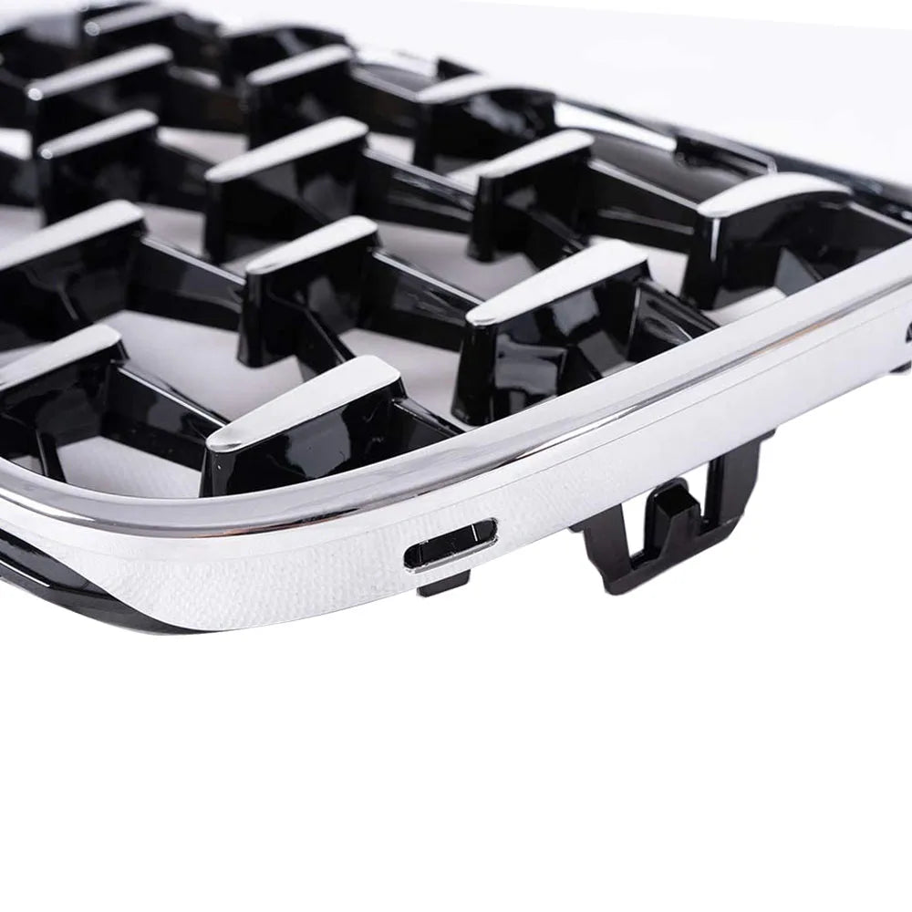 Front Kidney Car Diamond Racing Grilles For BMW X1 F48 F49 2016-2019 Meteor Style Parts AUTO Accessories