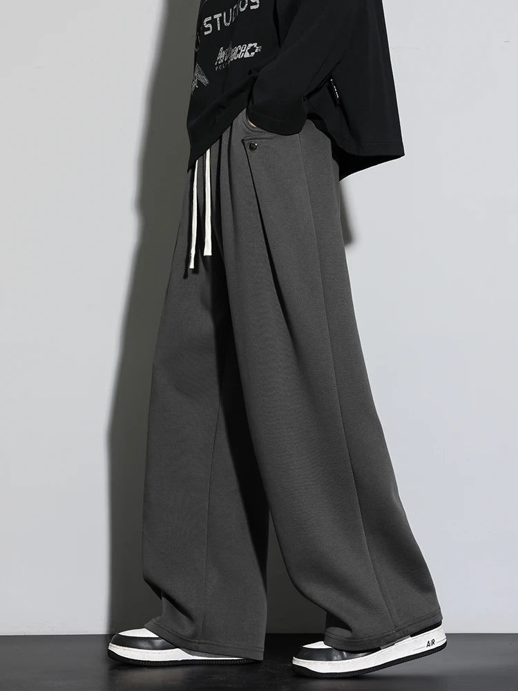 2025 Autumn Men Sweatpants Baggy Joggers Cotton Korean Sports Pants  Neutral Loose Outdoor Jogger Fitness Trouser