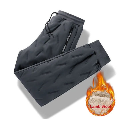 Lamb Velvet Lined Cotton Pants Men's Autumn Winter New Loose Large Size Northeast Cold Proof Warm Trousers