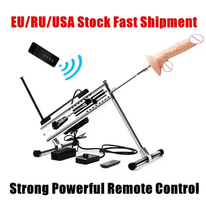 Love Machine With Thrusting Dildo Attachments Automatic Remote Control Adjustable Sex Toys For Adults Vagina Anal Masturbation