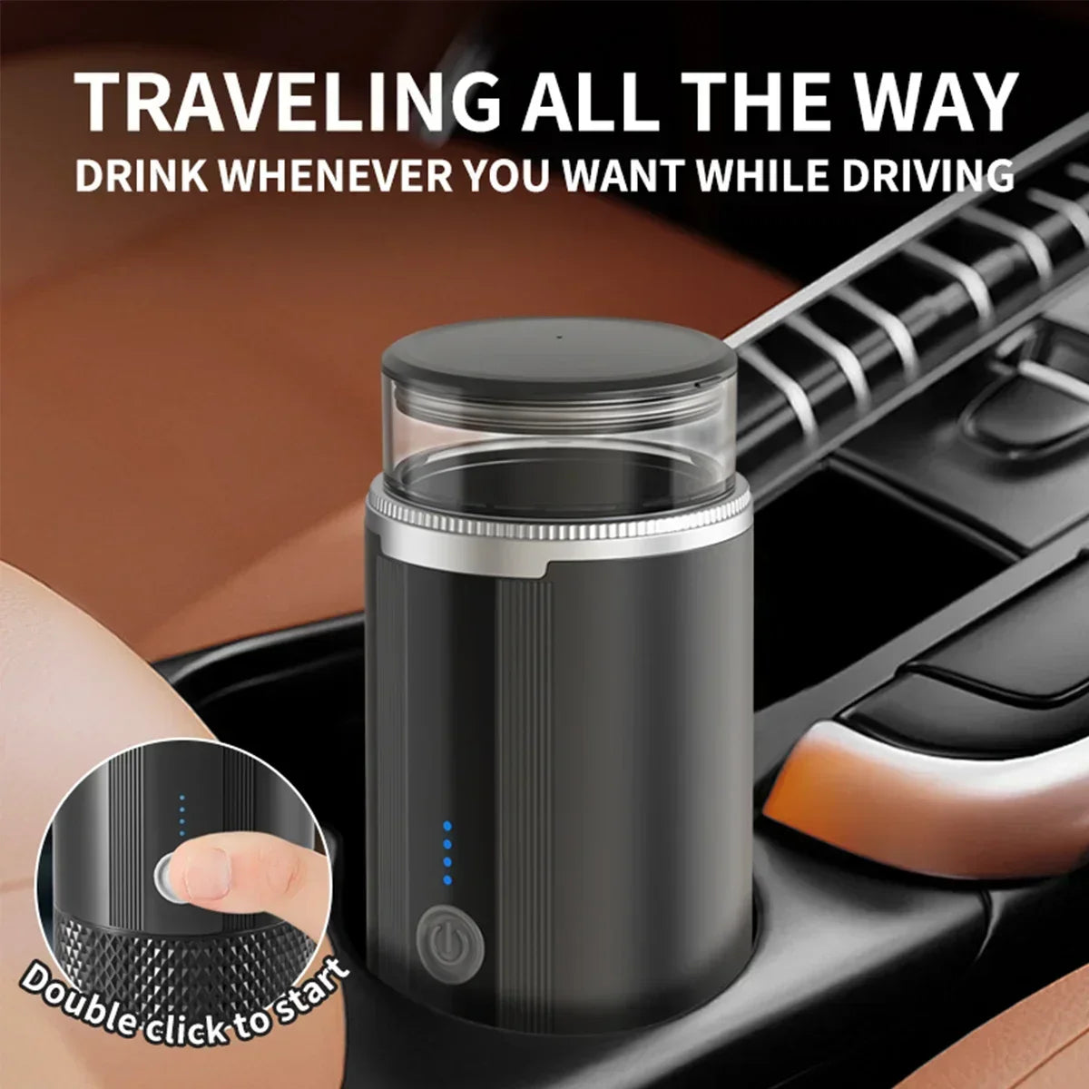 Electric Capsule Grind-and-Brew Coffee Maker Portable Coffee Maker Compatible with Ground Coffee and K-Cup Pods