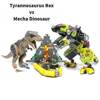 2026NEW Dinosaur World Series 75938 Tyrannosaurus Rex vs. Mecha Dinosaur Little Velociraptor Great Escape Children's Toy Gift