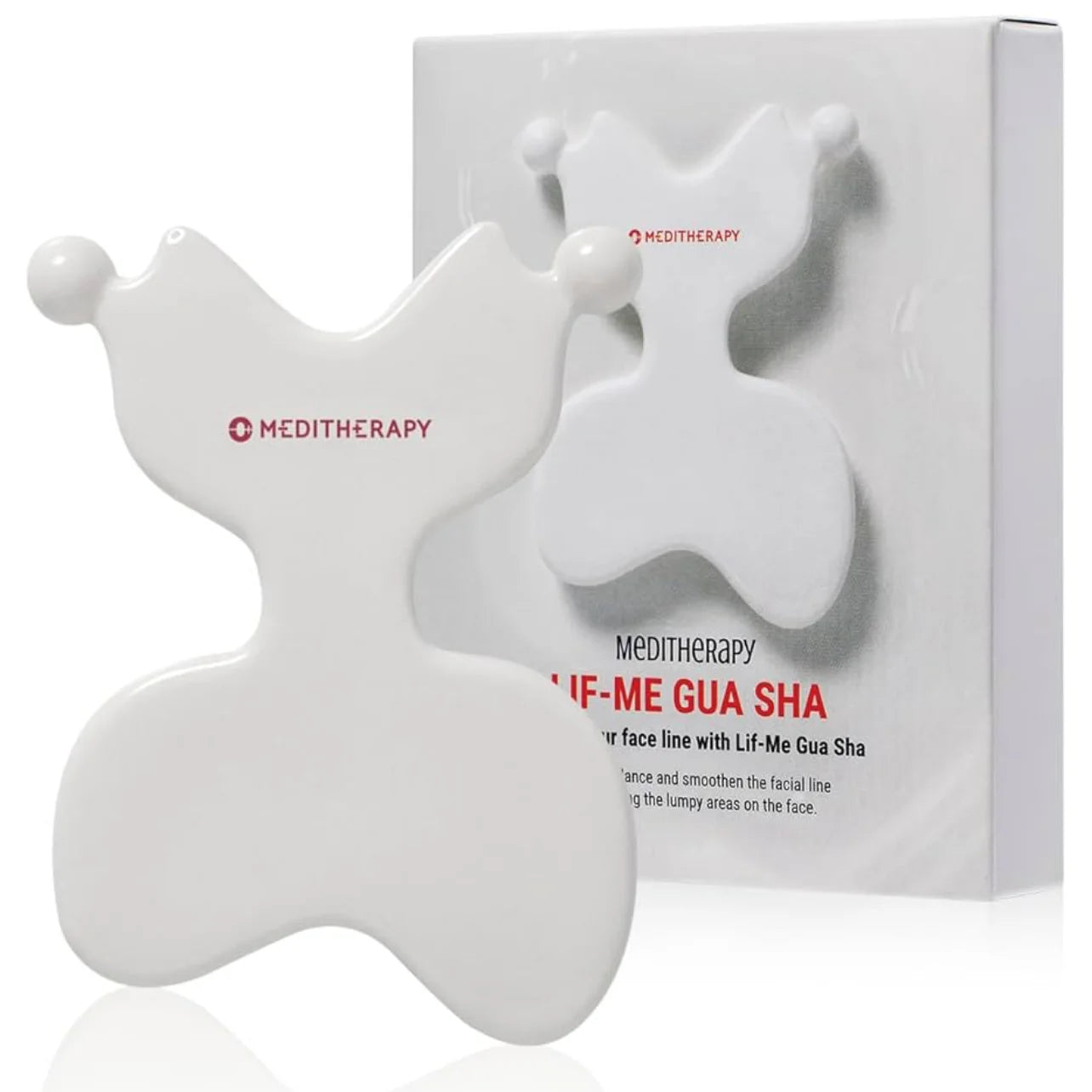 MEDITHERAPY Lift-me Guasha Board Ceramic Gua Sha Face Massage Tool Korean Facial Guasha Board Face Lift Muscle Relief Massager