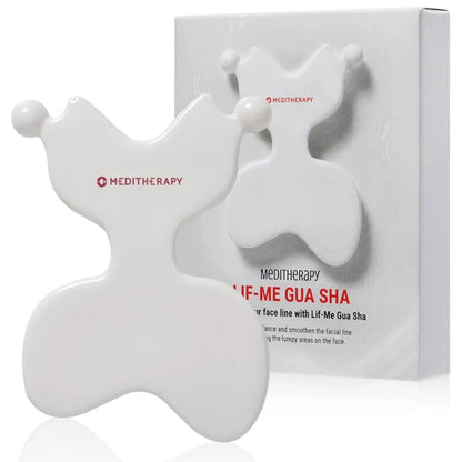 MEDITHERAPY Lift-me Guasha Board Ceramic Gua Sha Face Massage Tool Korean Facial Guasha Board Face Lift Muscle Relief Massager