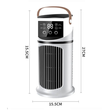 Portable Air Conditioner Desk Fan Spray Humidifier Air Cooling Fan Timing Circulation Wind Quiet Electric Fan for Home Office
