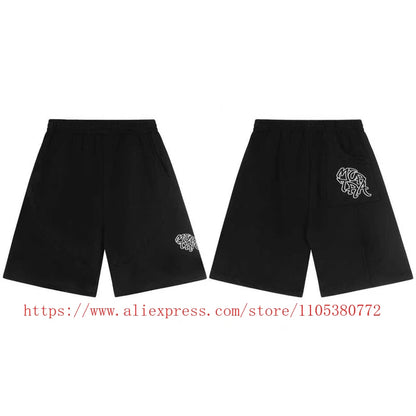 High Street Trendy Men's Mertre Denim Shorts Summer Loose Versatile Straight Leg Heavy Fabric Pants Stock