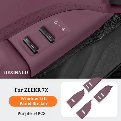 Car Window Switch Control Panel for ZEEKR 7X Interior Accessories 2024 2025 2026 for Left Hand Drive