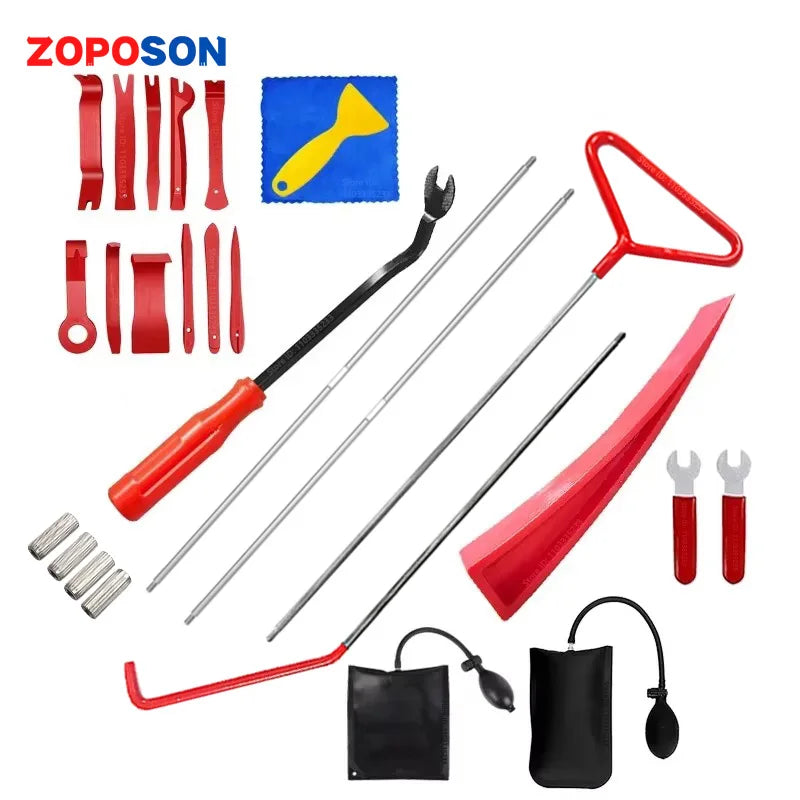 Hot Car Door Repair Hand Tools Wedge Pump Locksmith Thickened Kit Air Cushion Emergency Open Unlock  Long Reach Grabber Tool Set