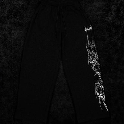 Men'S Plus Size Trendy Printed Fitness Pants，American-Style Jogging Pants，Fitness Printed Casual Straight-Leg Pants
