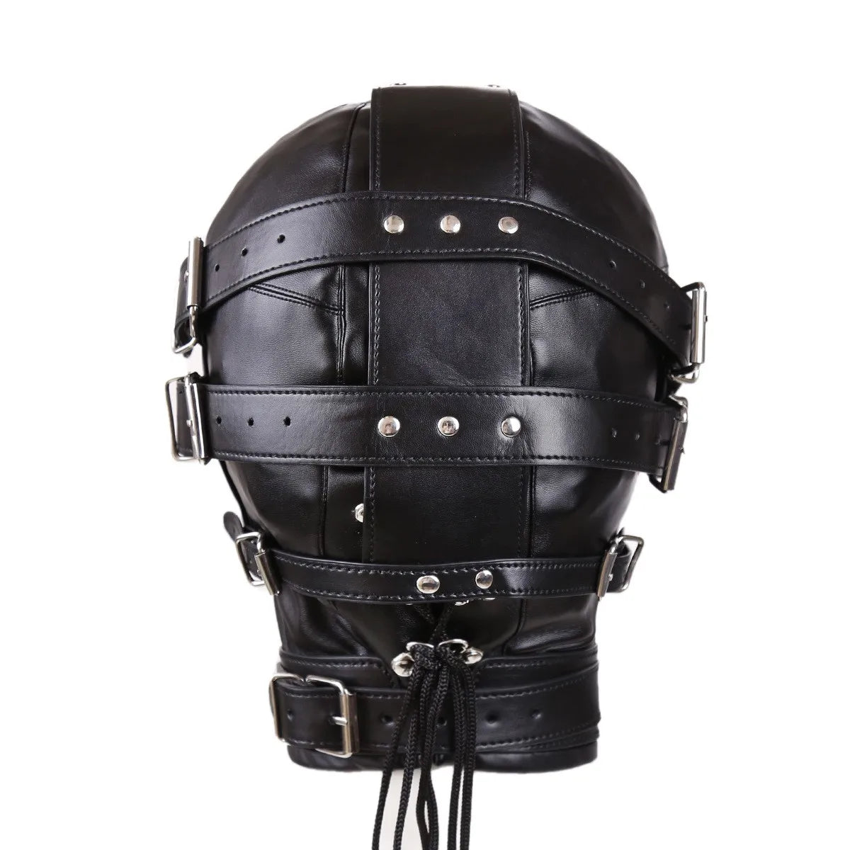 PU Leather Adult products SM Sex Full Head Bondage Hood Headgear Mouth Open Lockable Gimp Bondage BDSM Sex Toy for Couple