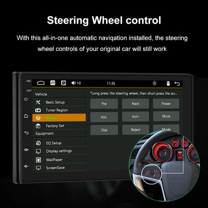 Double 2 Din Car Stereo 7 inch Automotive Multimedia Player Radio Android Auto Carplay Screen Navigation 2Din Wince System