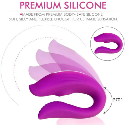 Powerful Sucking Wireless Remote Vibrator Wearable U Shaped Dildo Massager Dual Clit Stimulation Couple Adult Sex Toys for Women