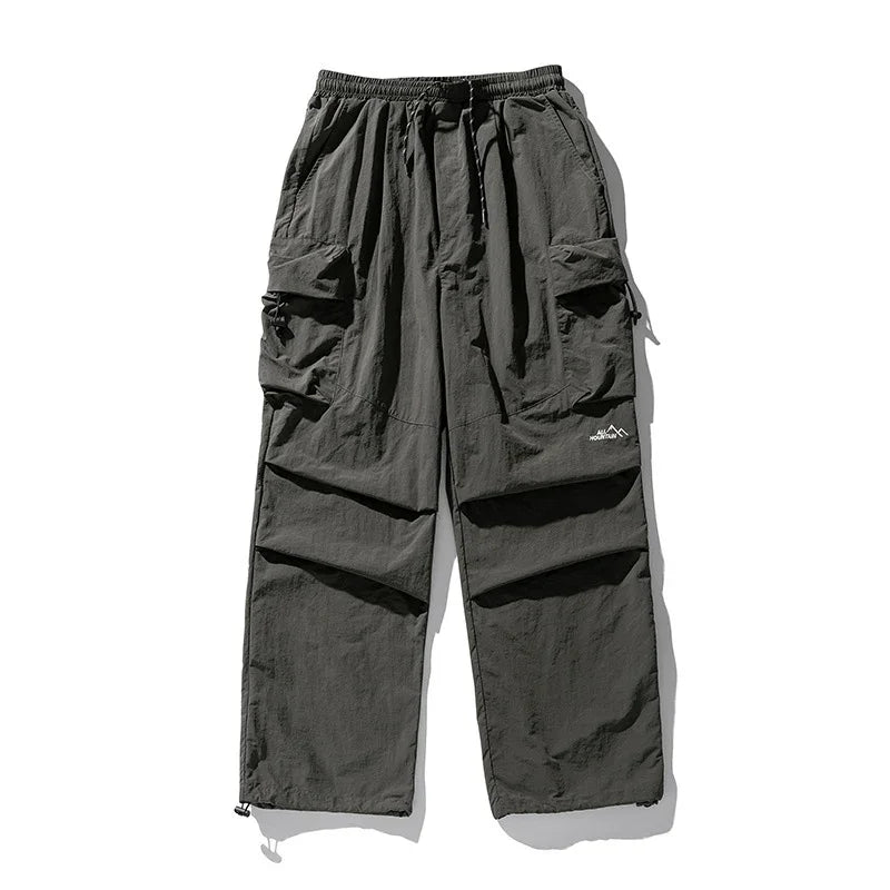 TFETTERS Brand Autumn Winter Cargo Pants Men 2026 New Baggy Watertight Drawstring Men Parachute Pants Techwaer Tourism Man Pants